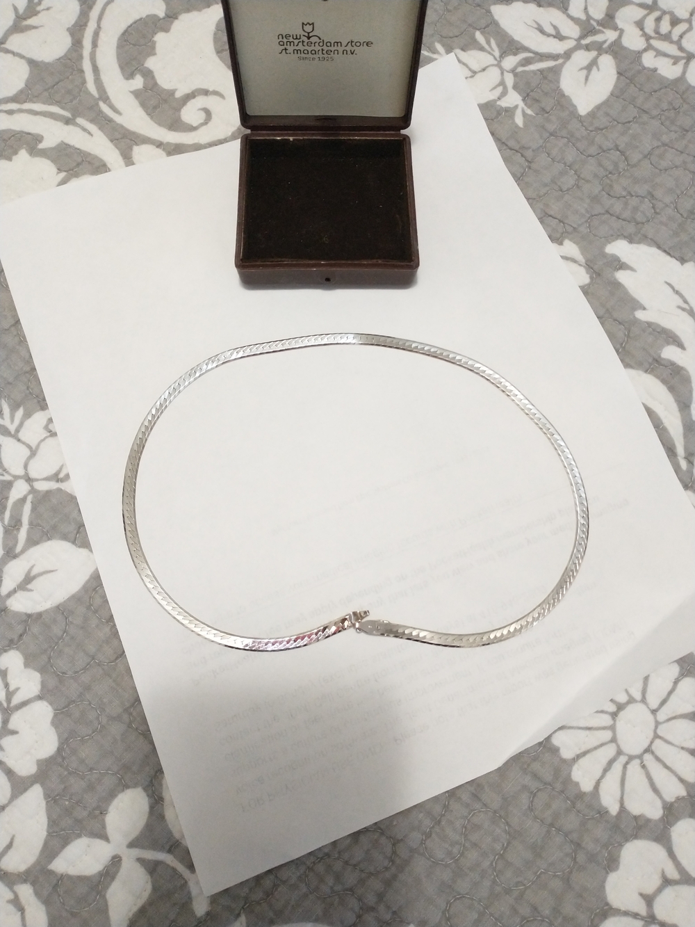 Sterling Silver Herringbone Necklace